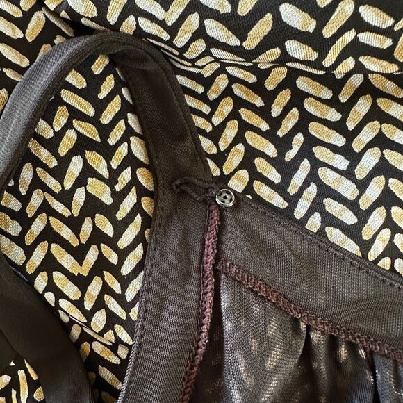 Ann Taylor Top Women S Brown Beige Halter Tank Sleeveless Boho Cottage Twee Y2K - Picture 4 of 7